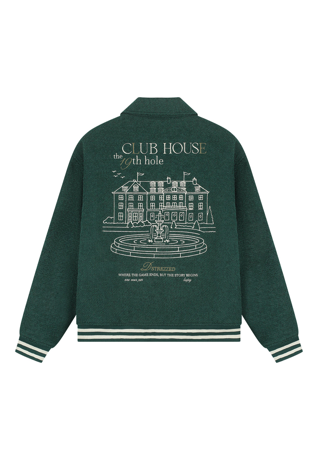 Dstrezzed varsity bomber jacket