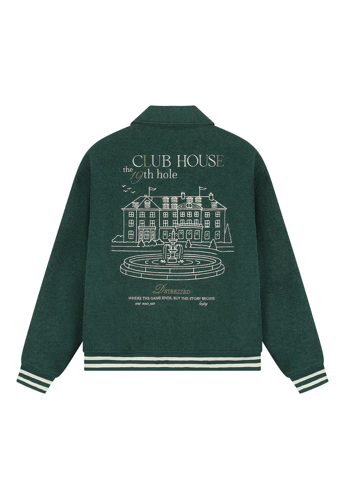 Dstrezzed varsity bomber jacket