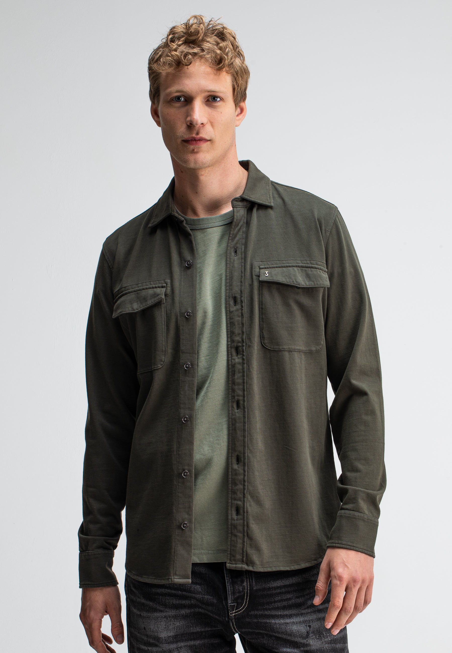 Butcher of blue Finn pocket jersey shirt
