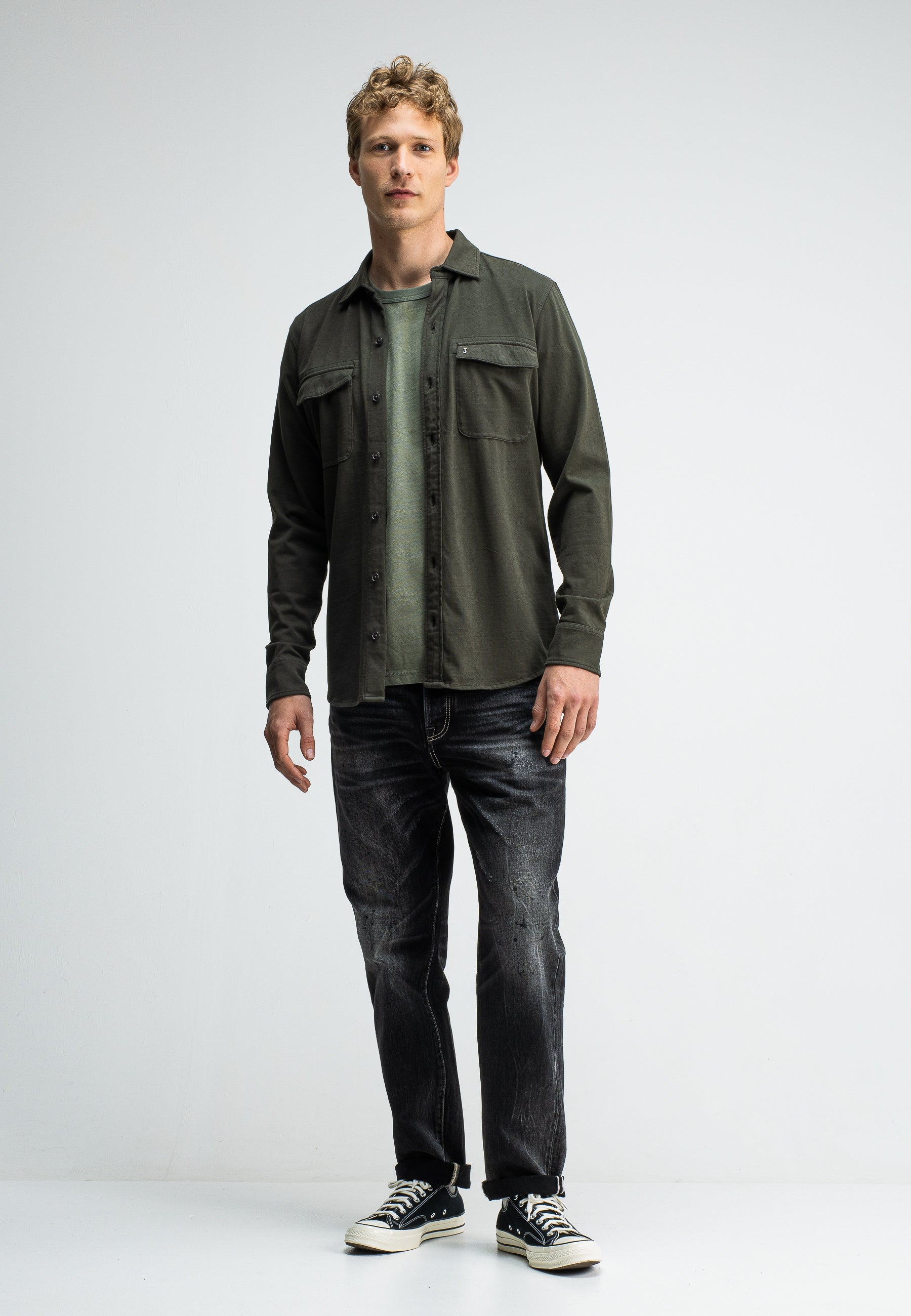 Butcher of blue Finn pocket jersey shirt