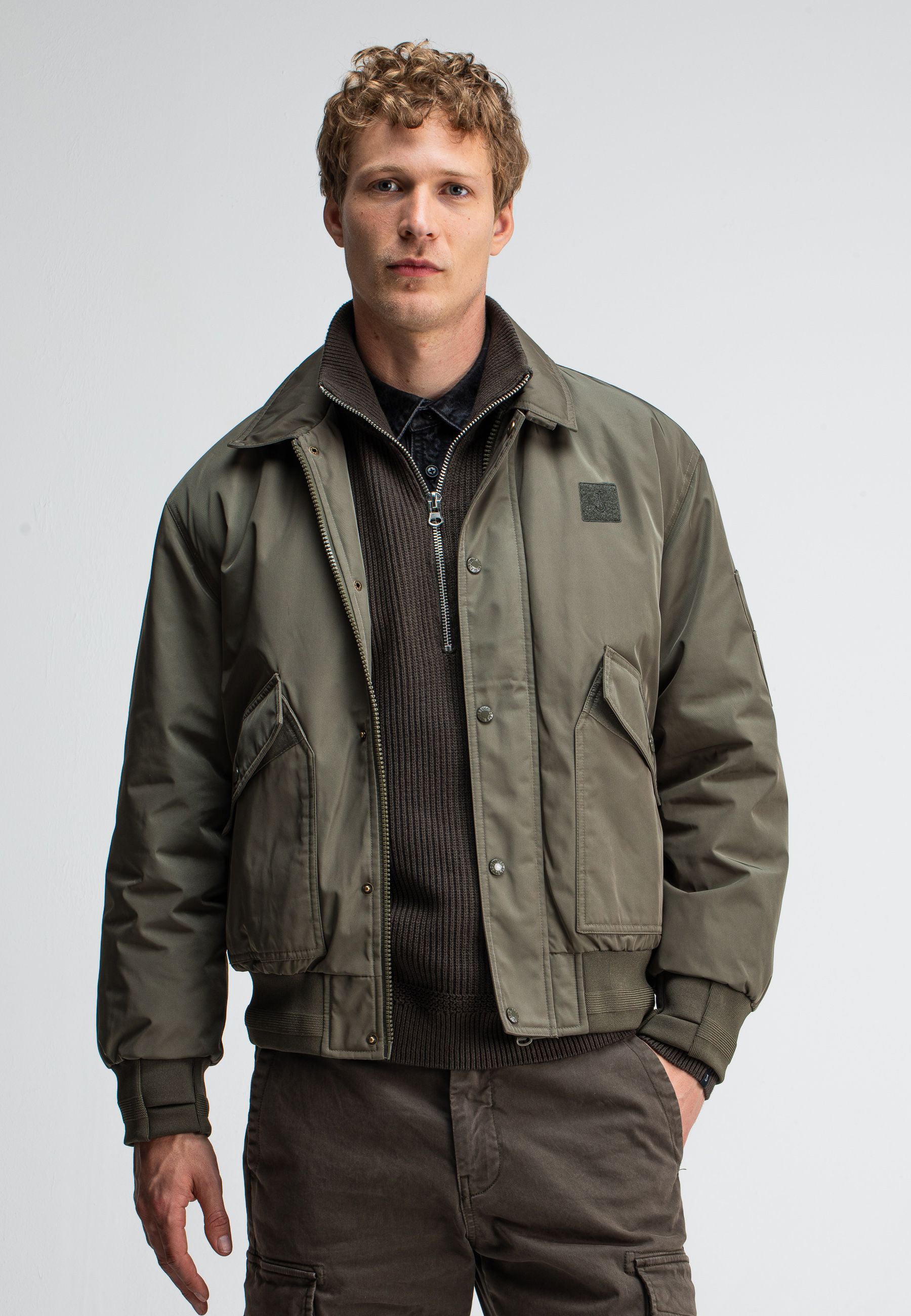 Butcher of blue Carlo Satin Flight Bomber