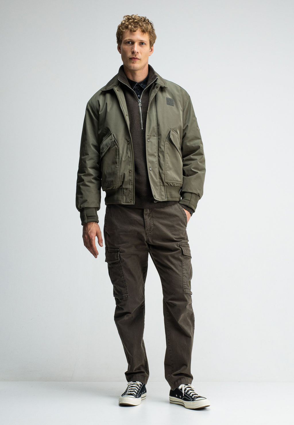 Butcher of blue Carlo Satin Flight Bomber