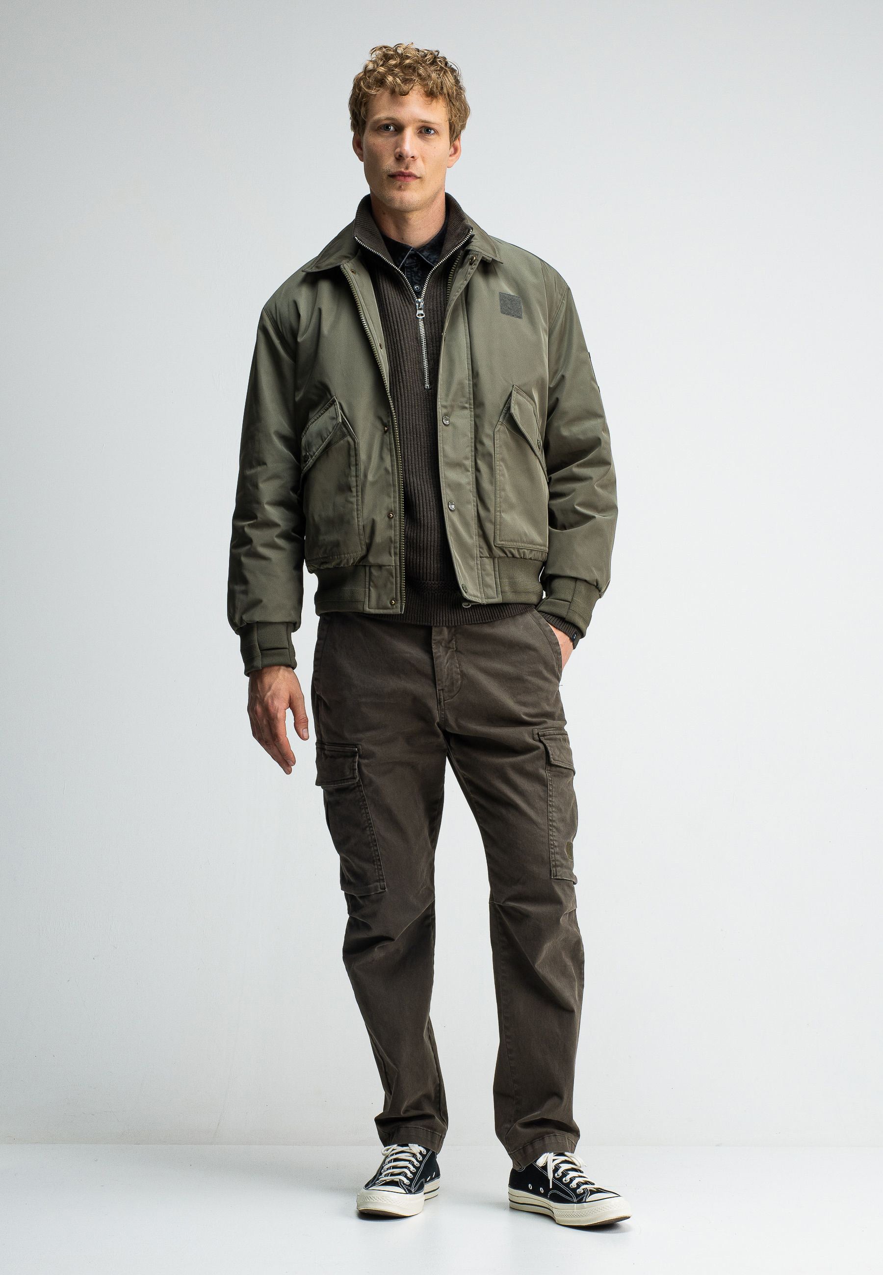 Butcher of blue Carlo Satin Flight Bomber