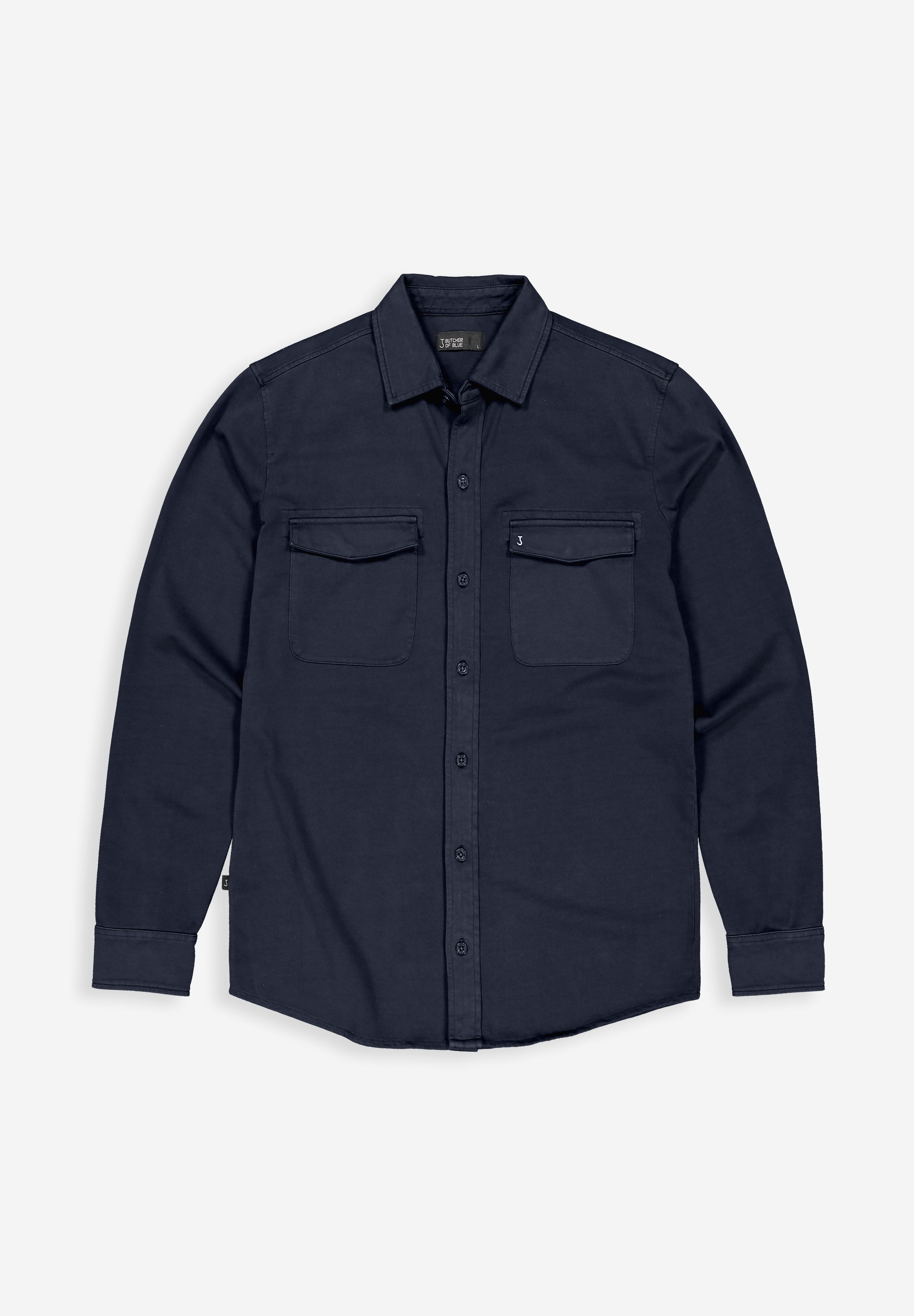 Butcher of blue Finn pocket jersey shirt