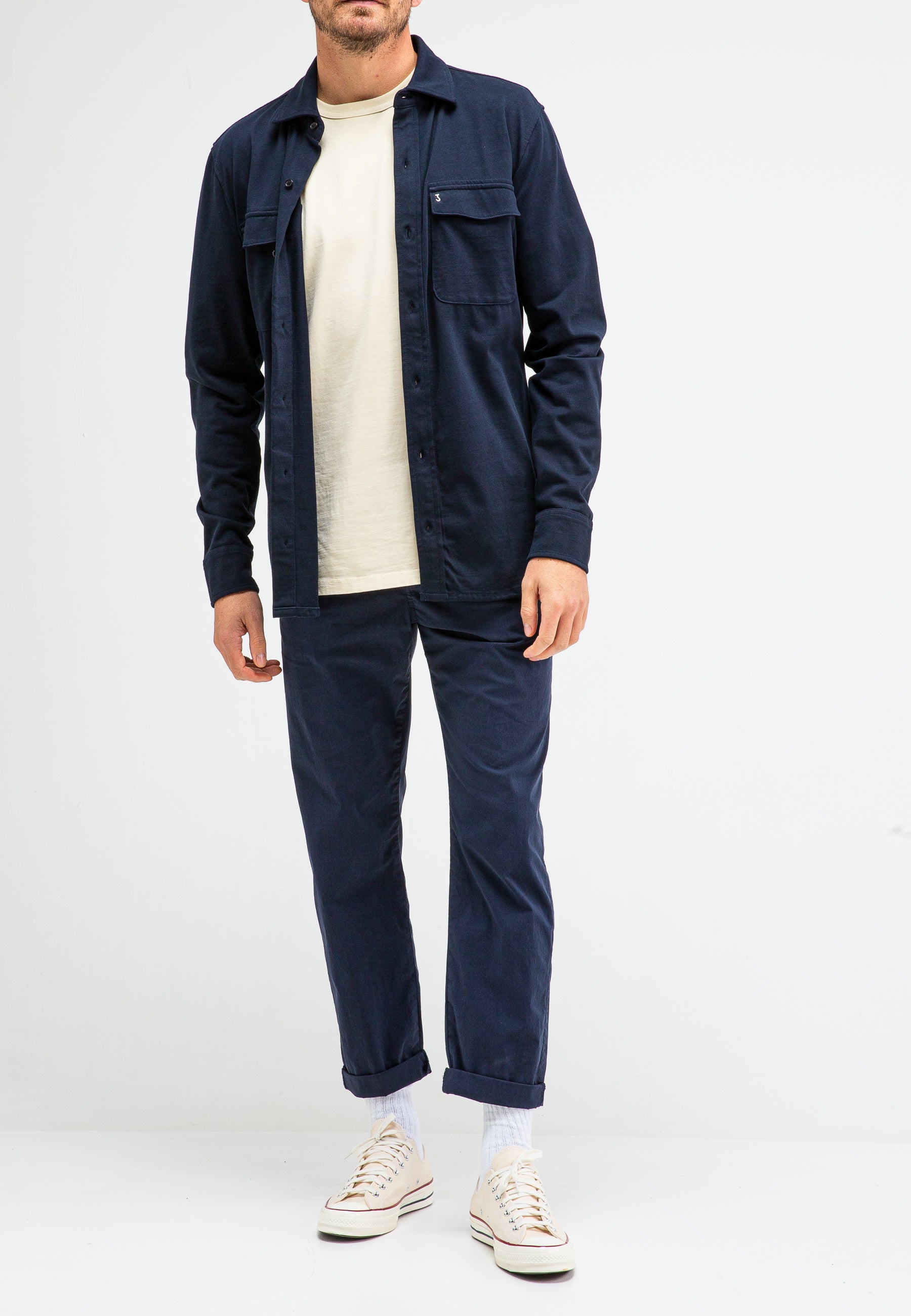 Butcher of blue Finn pocket jersey shirt