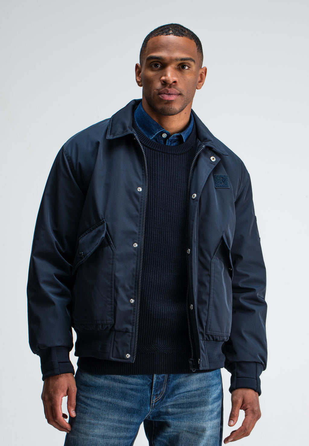 Butcher of blue Carlo Satin Flight Bomber