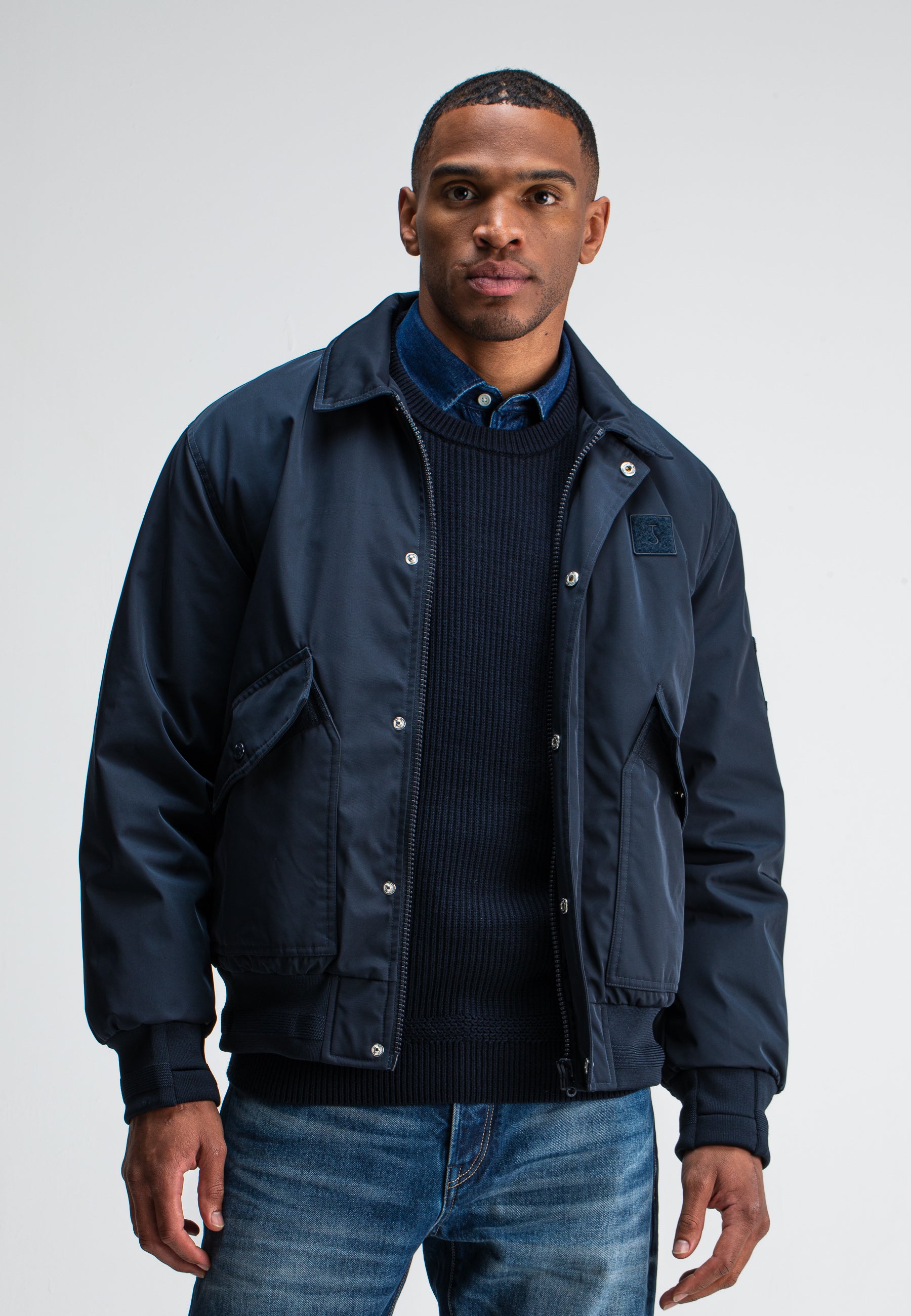 Butcher of blue Carlo Satin Flight Bomber