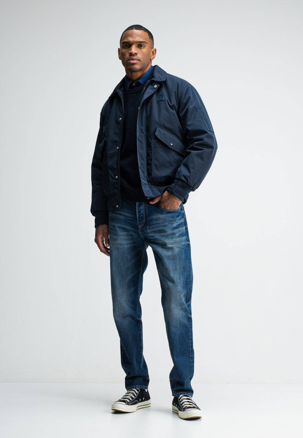 Butcher of blue Carlo Satin Flight Bomber