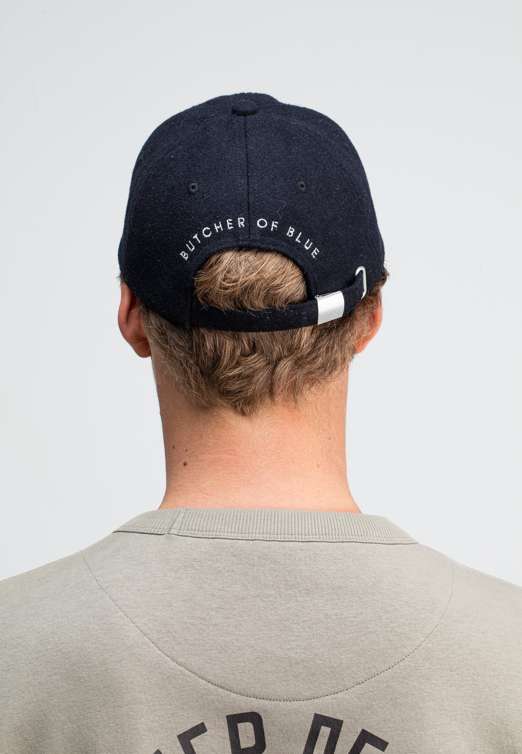 Butcher of blue wool hook cap