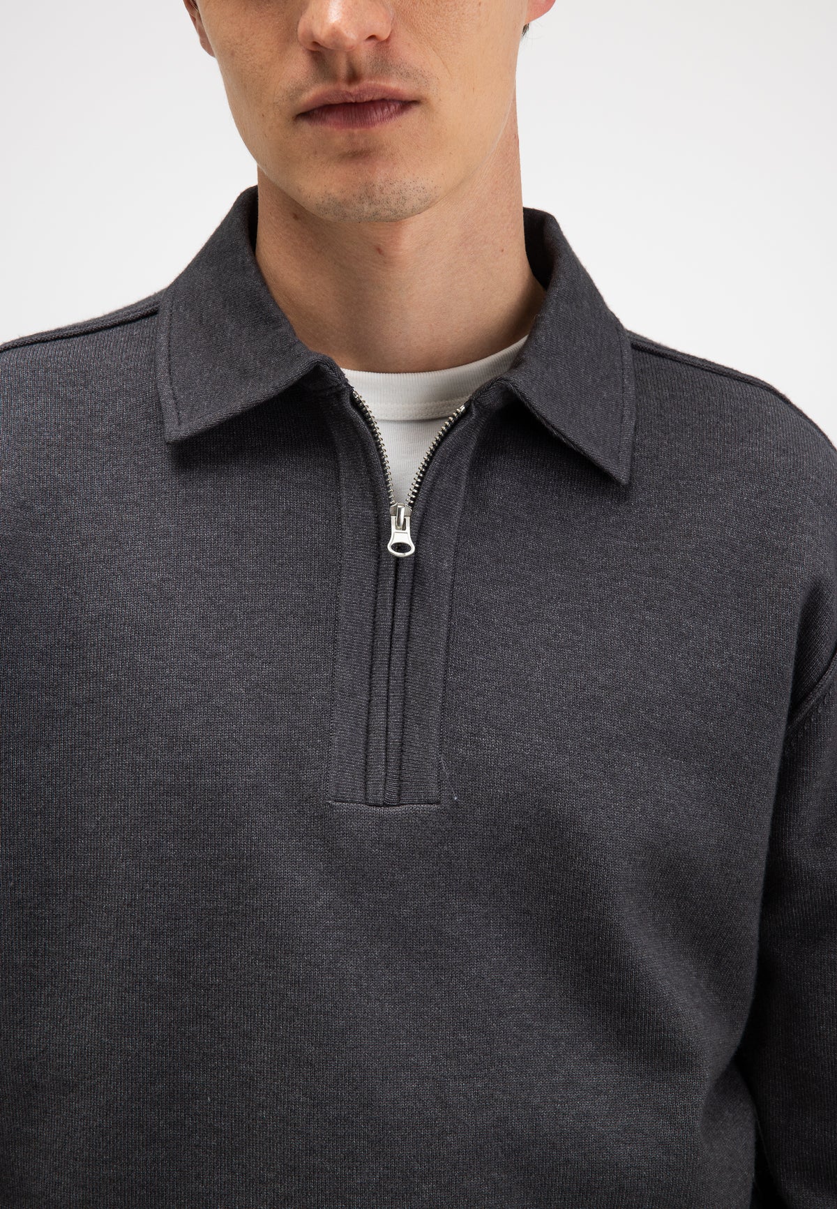Butcher of blue Clifden zip polo