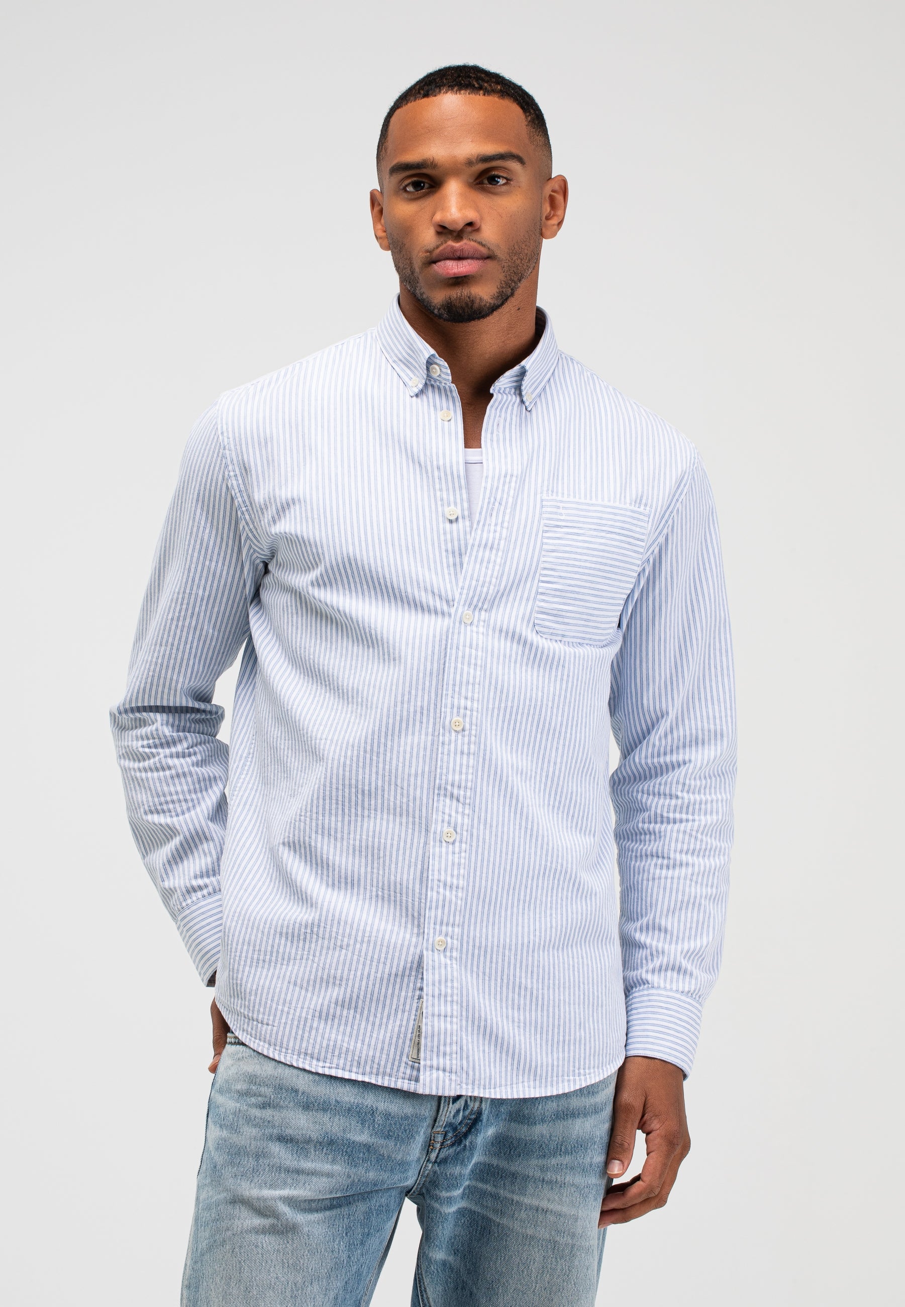 Butcher of blue Aidan stripe shirt